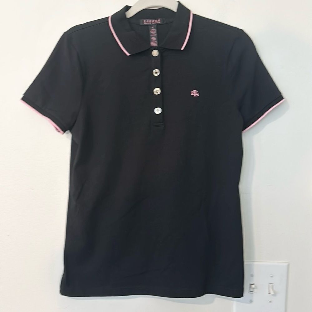 Lauren Ralph Lauren Black Polo Shirt S
